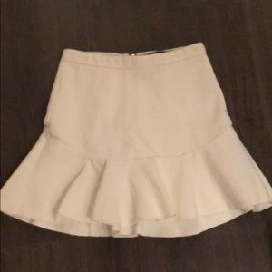 White mini zara skirt
